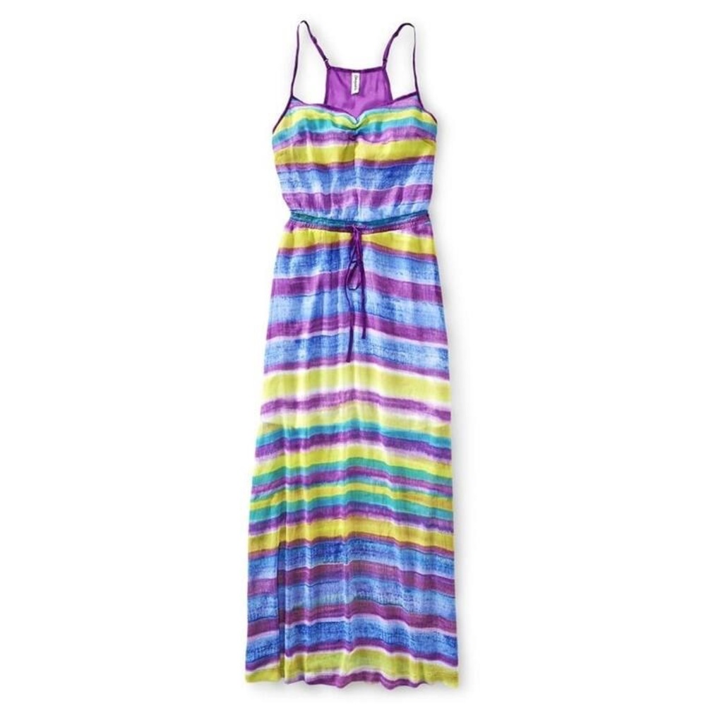 Aeropostale Colorful Striped Maxi Dress